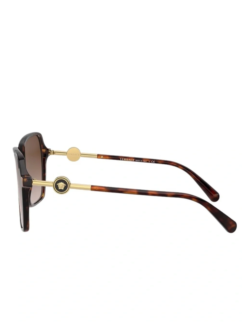 Versace VE4396 Havana Brown Gradient Oversized Square Sunglasses NWT